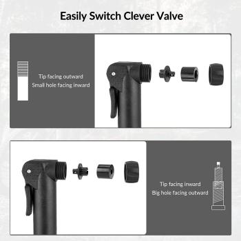 42520001001 ROCKBROS Bicycle Pump Mini Pump 80 PSI with Holder Hand Pump Nylon Portable Presta & Schrader Approx. 88g for Bicycles, Sports Balls, Swimming Ring